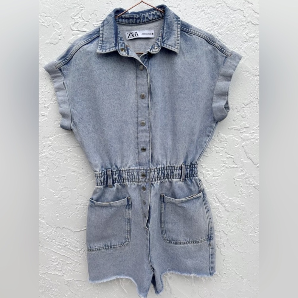 Zara Denim Romper